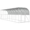 vidaXL Against Wall Chicken Coop Silver 800 x 200 x 215 cm