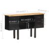 vidaXL Sideboard 110x30x65 cm Solid Rough Mango Wood and Steel