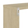 vidaXL Wall Shelf 2 pcs White and Sonoma Oak 50x15x50 cm Engineered Wood