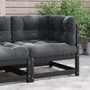 vidaXL Garden Corner Sofa with Anthracite Cushions Solid Pinewood