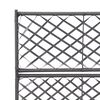 vidaXL Trellis Raised Bed with 2 Pots 58x30x107 cm Poly Rattan Black