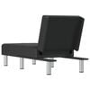 vidaXL Chaise Longue Black Faux Leather