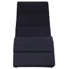 vidaXL Sunbed with Cushion Poly Rattan Black
