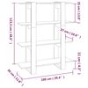 vidaXL Book Cabinet/Room Divider White 100x30x123.5 cm