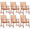 vidaXL Outdoor Dining Chairs 6 pcs Solid Acacia Wood