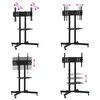 vidaXL TV Stand on Wheels 32-70 Inch Screen Max VESA 600x400 mm 50kg