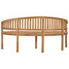 vidaXL Banana Bench 180 cm Solid Teak Wood