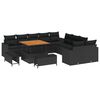 vidaXL Garden Sofa Set 17 pcs 12-Seater Black Poly Rattan