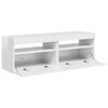 vidaXL TV Cabinets with LED Lights 2 pcs High Gloss White 60x35x40 cm