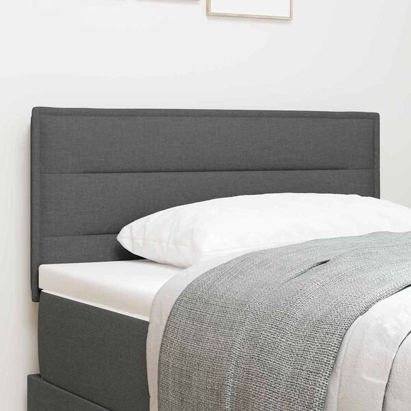 vidaXL Headboard with Headboard Dark Grey 100 cm Faux Leather