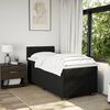 vidaXL Box Spring Bed with Mattress Black King Single Fabric