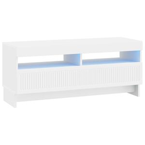 vidaXL LED TV Cabinet White Engineered Wood