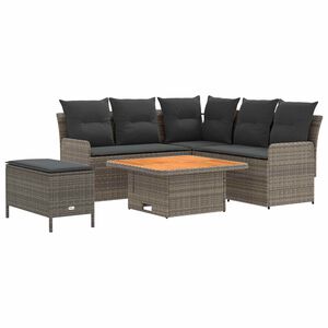 vidaXL Furniture Sets 5 pcs Grey and Dark Grey PE Rattan