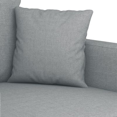 vidaXL 2 Piece Sofa Set with Cushions Light Grey Fabric