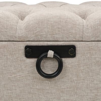 vidaXL Storage Bench with Backrest 121x53x78 cm Fabric