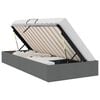 vidaXL Ottoman Bed Frame with Storage Dark Grey 90 x 190 cm Fabric