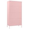 vidaXL Wardrobe Pink 90x50x180 cm Steel