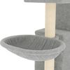 vidaXL Cat Tree with Sisal Scratching Posts Light Grey 83 cm