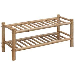 vidaXL Shoe Rack with Shelf Natural 68 x 28 x 30 cm Bamboo