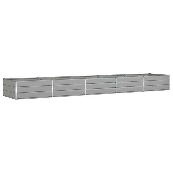 vidaXL Planter Light Grey 480 x 100 x 45 cm Galvanised Steel