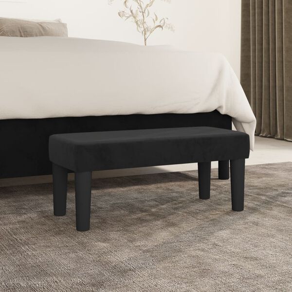 vidaXL Bench Black 70x30x30 cm Velvet