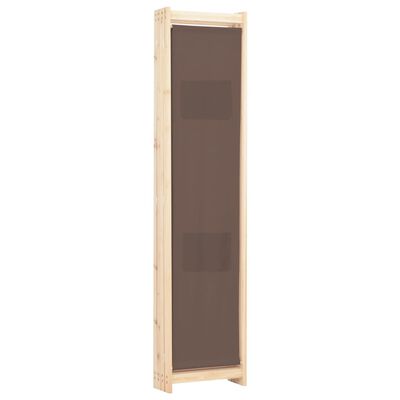 vidaXL 4-Panel Room Divider Brown 160x170x4 cm Fabric