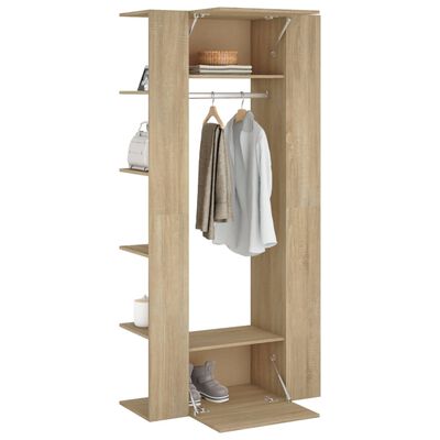 vidaXL Hallway Cabinets 2 pcs Sonoma Oak Engineered Wood