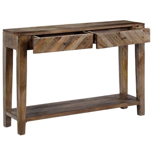 vidaXL Console Table Solid Mango Wood 118x30x80 cm