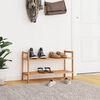 vidaXL Shoe Rack 69x27x41 cm Solid Wood Walnut