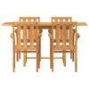 vidaXL Garden Dining Set 5 pcs Brown Solid Teak Wood