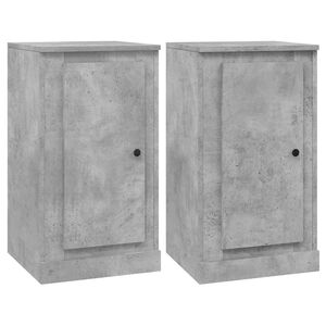 vidaXL Sideboards 2 pcs Concrete Grey 37.5x35.5x67.5 cm Engineered Wood