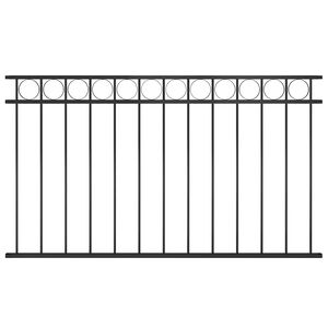 vidaXL Fence Panel Assen Steel 1.7x1 m Black