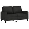 vidaXL 3 Piece Sofa Set with Cushions Black Fabric