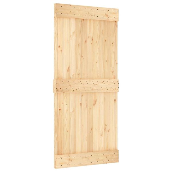 vidaXL Door NARVIK Natural 95 x 210 cm Solid Pine Wood