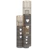 vidaXL Candle Holders 3 pcs Grey Wicker