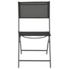 vidaXL 3 Piece Folding Bistro Set Steel Grey