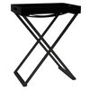 vidaXL Folding Table | Black | MDF, Iron | 48x34x61 cm | Foldable | Modern