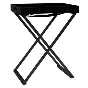 vidaXL Folding Table | Black | MDF, Iron | 48x34x61 cm | Foldable | Modern