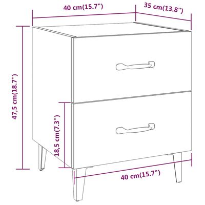 vidaXL Bedside Cabinets 2 pcs Sonoma Oak 40x35x47.5 cm