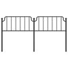 vidaXL Metal Headboard Black 180 cm