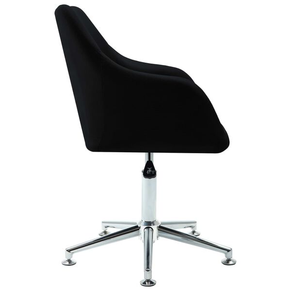 vidaXL Swivel Office Chair Black Fabric