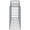 vidaXL Arched Gabion Basket 200x50x80/100 cm Galvanised Iron