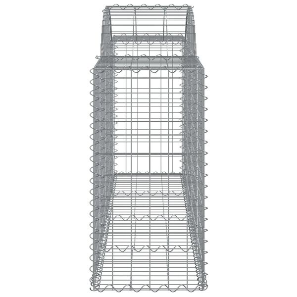 vidaXL Arched Gabion Basket 200x50x80/100 cm Galvanised Iron