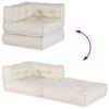 vidaXL Modular Sofa Unit Cream 70x70x54 Fabric