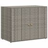 vidaXL Garden Storage Cabinet Grey 100x55.5x80 cm Poly Rattan