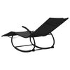 vidaXL Rocking Sun Loungers 2 pcs Black Steel and Textilene