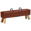 vidaXL Vintage Turnbock Bench with Handles Real Goat Leather