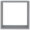 vidaXL Wall Cube Shelves 3 pcs Grey MDF