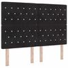 vidaXL Box Spring Bed Black and White 152 x 203 cm Velvet