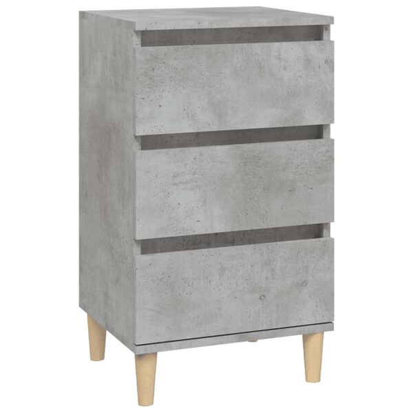 vidaXL Bedside Cabinet Concrete Grey 40x35x70 cm Engineered Wood